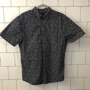 Slim fit Marc Ecko print button down shirt sz L
